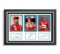 (535) Lewis Hamilton Ayrton Senna Michael Schumacher Formula1 Legends Signed Framed Autograph Signature A4 (21 X 297 CM) Art Work Wall Art Display Great Gift Idea (REPRINT) #####