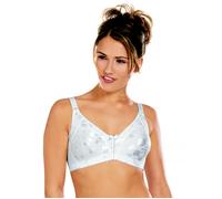 Naturana® Minimizer Bra with Floral Pattern [Cup B-D]: Minimizer Bra Without Underwire Wireless Bra 40 White D