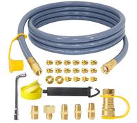 5369 Propane to Natural Gas Conversion Kit, 12FT 3/8" ID Natural Gas Hose with Quick Connect, for Weber, Char-Broil, Blackstone, Pizza Oven, Fire Pit, Generator, Patio Heater and More NG Appliance