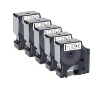 53713 24mm Label Ribbon Compatible with D1 Tape 53713 Black On White for LabelManager 450 500TS Label Maker 1 3 5pcs(5PK Black on White)