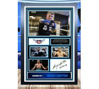 (538) Ricky Hatton Boxing Legend Signed Framed Autograph Signature A4 (21 X 297 CM) Art Work Wall Art Display Great Gift Idea (REPRINT) #####