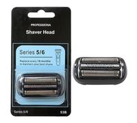 53B Shaver Head Replacement for B-raun 5 Series 6 Series Shavers, Electric Shaver Head Foil and Cutter for 5020s, 5018s, 5050cs, 6020s, 50-R1000s 50-B1300s 50-B7000cc (Black, New Packaing)