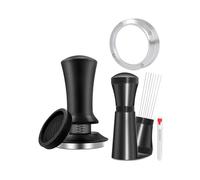 53mm Espresso Accessories Kit, Spring Loaded Calibrated Tamper, Stainless Steel Needle Tool and Dosing Funnel Set