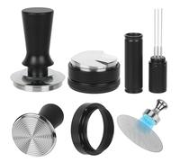 53mm Espresso Coffee Tools Set - Spring-Loaded Tamper, Distributor, WDT Tool, Dosing Funnel, 0.2mm Puck Screen & Magnet - Premium 304 Stainless Steel & Aluminum Alloy Espresso Accessories Kit