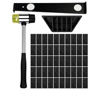 53Pcs Laminate Flooring Kit Laminate Floor Fitting Tools Laminate Wood Flooring Installation Kit with 50 Floor Spacers, Tapping Block, Pull Bar and Mallet