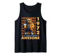53rd Birthday Bear Legends November 1972 53 Years Old Mens Tank Top