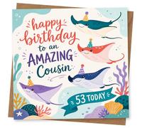 53rd Birthday Card for Him or Her, Funny Party Design