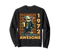 53rd Birthday Cow Legends December 1972 53 Years Old Mens Sweatshirt