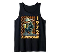 53rd Birthday Cow Legends October 1972 53 Years Old Mens Tank Top