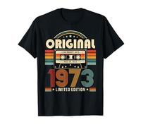 53rd Birthday Gift Man Woman 1973 Vintage Cassette 53 Deco T-Shirt