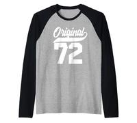 53rd Birthday Gift Man Woman Original Vintage Born 1972 Raglan Baseball Tee