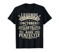 53rd Birthday Gifts for Men 53 Year Old Bday October 1972 T-Shirt