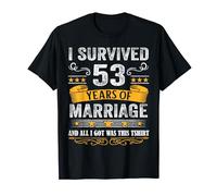 53rd Wedding Anniversary shirt Couples Husband Wife 53 Years T-Shirt
