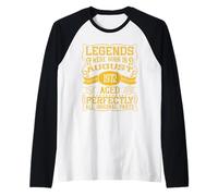 53th Birthday Legends Were Born In August 1972 Raglan Baseball Tee