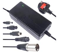54.6V 2A Electric Scooter Charger, Bicycle Scooter Battery Charger with Led Indicator, Fast Charging Power Adapter for Scooter, Balance Bike, 46V Lithium Battery Charger, 4 Types of Plugs