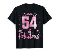 54 and Fabulous Cute Ladies 54th Birthday Women 54 Years Old T-Shirt