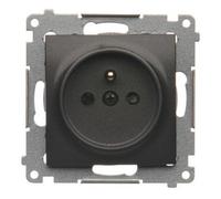 54 Anthracite Module 1X U/S Outlet with Shutters, Spring