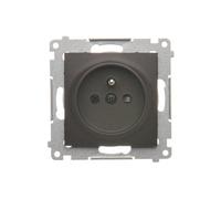54 Bronze Matt Module 1x Outlet with Shutters Screw Terminals