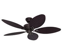 HUNTER FAN Ceiling Fan Bayview 137 cm Indoor and Outdoor, and Pull Chain, New Bronze, 5 Reversible Blades Antique Dark and Antique Dark Ideal for Summer or Winter, Model 24993