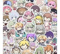 54 Colorful Sekai Rui Project Stickers, Sekai Rui Figure Vinyl Waterproof DIY Sticker Cute Decals for Party, Water Bottle, Scrapbook, Laptop, Skateboard, Computer, Game, Anime Projects, Merch