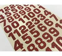 54 Glitterati Red Glittery Self Adhesive NUMBER Stickers