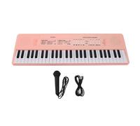 54 Key Electronic Keyboard Piano Portable Durable Plastic Electric Piano Keyboard with Microphone for Kids Indoor Outdoor Musical Learning (Roseate)