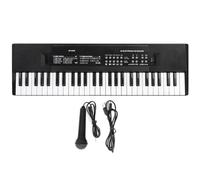 54 Key Portable Electronic Piano Keyboard, Battery Powered Electronic Musical Instrument with Microphone and Recording Function 8 Tones 6 Songs 5 Rhythms 5 Percussions Gift
