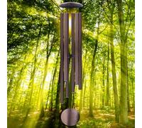 54" Large Wind Chimes for Outside Deep Tone - Gift Box Packaged, Soothing Windchimes Outdoors with 6 Thickened Aluminum Tubes for Garden Decor, Gifts for Parents, Friends and Loved Ones (Bronze)