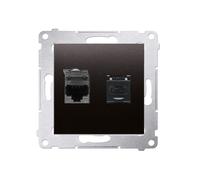 54 MODULE ANTHRACITE COMPUTER SOCKET 2X PREMIUM 54 D62.01/48