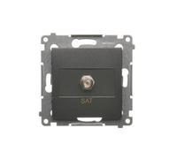 54 MODULE ANTHRACITE SATELLITE SOCKET TYPE F PREMIUM DASF1.01/48