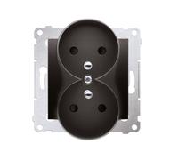 54 MODULE ANTHRACITE SOCKET 2X Z/U WITH PREMIUM 54 DGZ2MZ.01/48