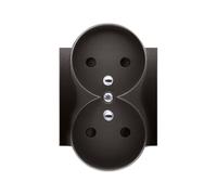 54 MODULE ANTHRACITE SOCKET TILE 2X Z/U PREMIUM 54 DGZ2MZP/48