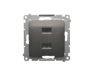 54 MODULE CHARCOAL CHARGER 2X USB TYPE PREMIUM 54 DC2USB.01/48