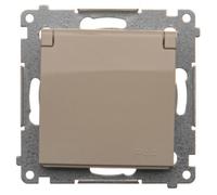 54 MODULE CREAM SOCKET 1X Z/U WITH PREMIUM 54 DGZ1BZ.01/41