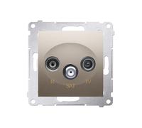 54 MODULE GOLD MATTE TV SATELLITE SOCKET PREMIUM 54 DASK.01/44