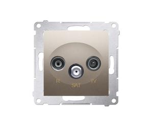 54 MODULE GOLD MATTE TV SATELLITE SOCKET PREMIUM 54 DASK.01/44