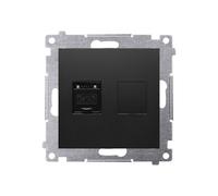 54 MODULE MATTE BLACK COMPUTER SOCKET 1X PREMIUM 54 D61.01/49
