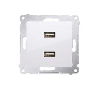 54 MODULE WHITE CHARGER 2X USB TYPE A PREMIUM 54 DC2USB.01/11