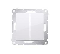Simon 54 Double Button, Quick Coupler, White DP2.01/11