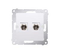 54 MODULE WHITE SOCKET 2X TV TYPE F PREMIUM 54 DASF2.01/11