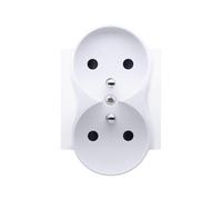 54 MODULE WHITE SOCKET TILE 2X Z/U WITH PREMIUM 54 DGZ2MZP/11