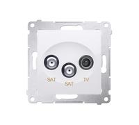 54 MODULE WHITE TV 2XSAT SOCKET 1DB PREMIUM 54 DASK2.01/11