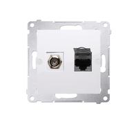 54 MODULE WHITE TV SOCKET TYPE F + PREMIUM 54 DASFRJ45.01/11