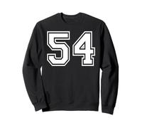 54 Number Fifty-Four Team Sports Graphic Matching Varsity Sweatshirt