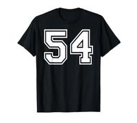 54 Number Fifty-Four Team Sports Graphic Matching Varsity T-Shirt