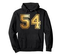 54 Number Fifty-Four Team Sports Graphic Varsity Matching Pullover Hoodie