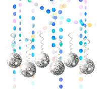 54 Pcs Disco Ball Decorations, Disco Party Decorations, 70s Disco Party Supplies, Hanging Ball Swirls Disco Decorations for Dance Music Stage/Birthday Party/Wedding Reception/Classroom Celebration
