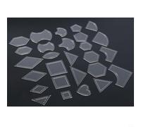 54 Pcs Patchwork Template, Quilting Rulers and Templates Patchwork Tools Customised Quilting Acrylic Template Set Quilting Handmade DIY Sewing Tool Kit for DIY Projects