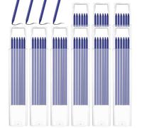 54 Pcs Tracer Pencil Refills, 2.8mm Pencil Lead Refills Replacement for Construction Pencils, Carpenter Pencils RefillsDeep Hole Marker Lead Refill for Construction Woodworking (Blue)