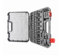 54-Piece 1/4 Drive Socket Set Chrome Vanadium Compact Case | 54-piece set, 1/4-inch drive, chrome vanadium steel, compact case, for quick release mechanism